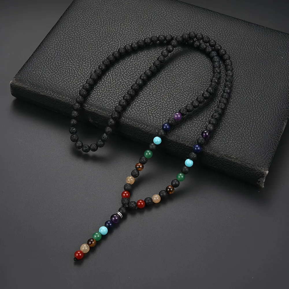 Chakra Bead Y Necklace for Men And Women