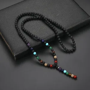 Chakra Bead Y Necklace for Men And Women