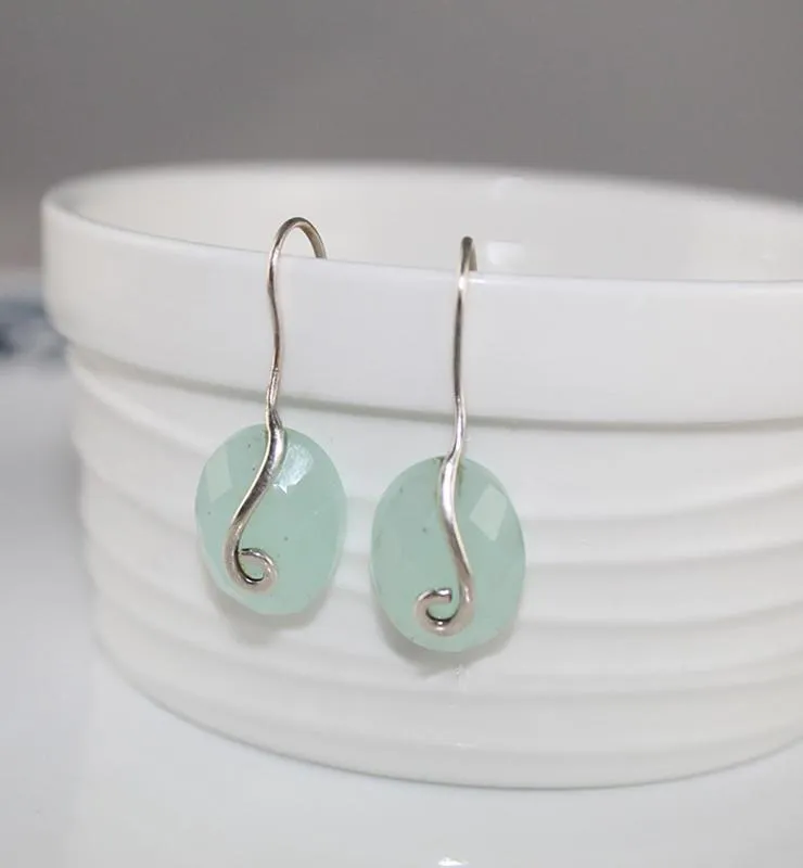 Chalcedony Drop Earrings