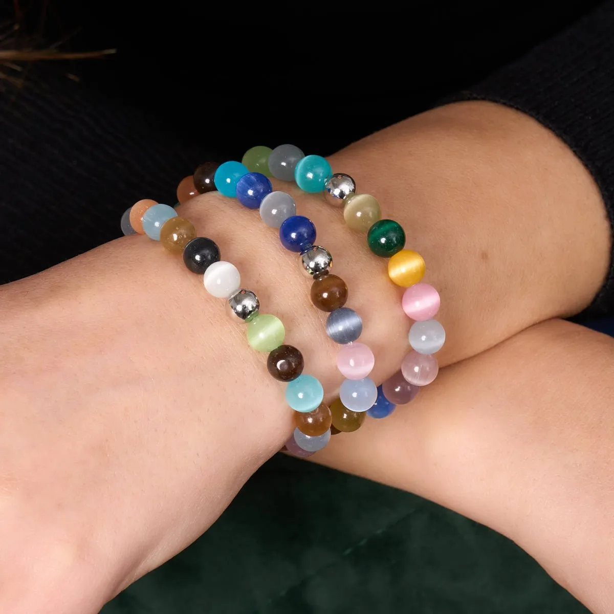 Cheshire Forest | .925 Sterling Silver | Cheshire Glass Bracelet