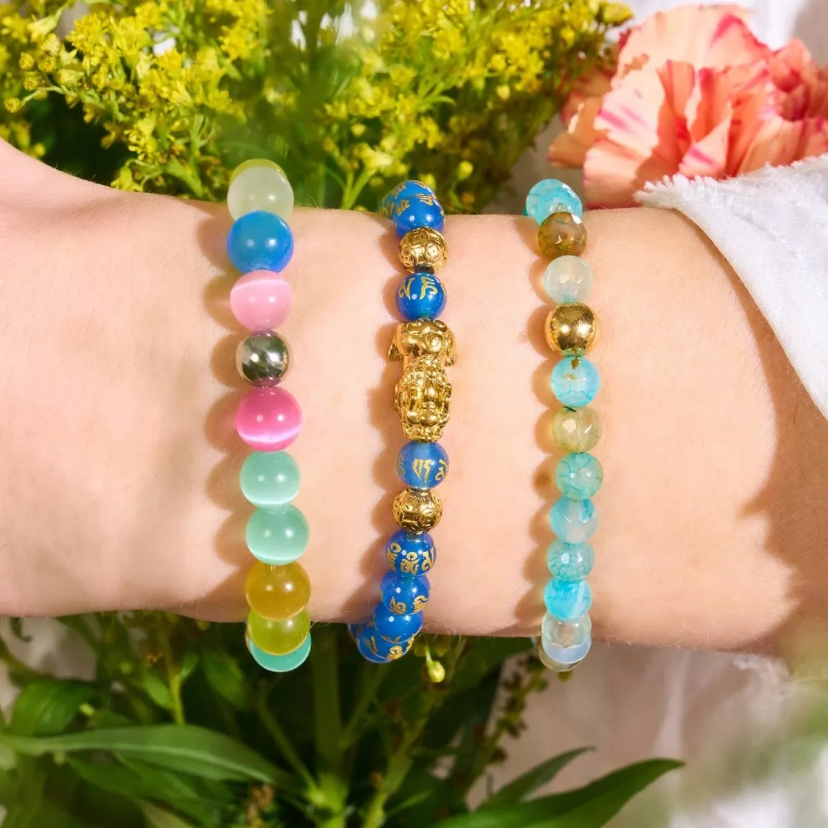 Cheshire Forest | .925 Sterling Silver | Cheshire Glass Bracelet