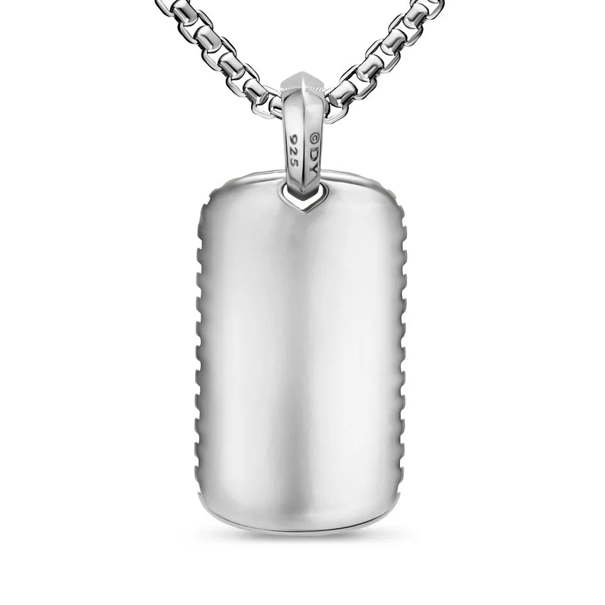 Chevron Tag in Sterling Silver, 34mm