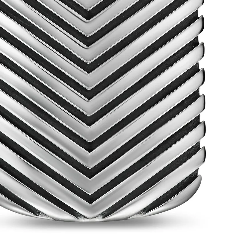 Chevron Tag in Sterling Silver, 34mm