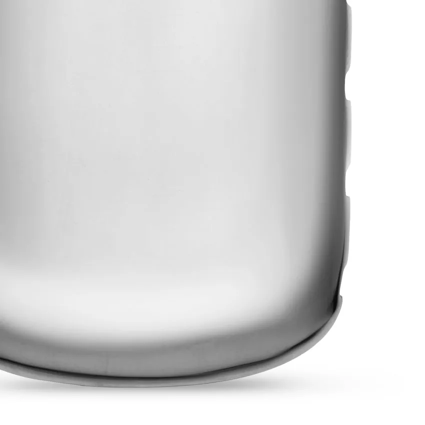 Chevron Tag in Sterling Silver with Black Diamonds, 27mm
