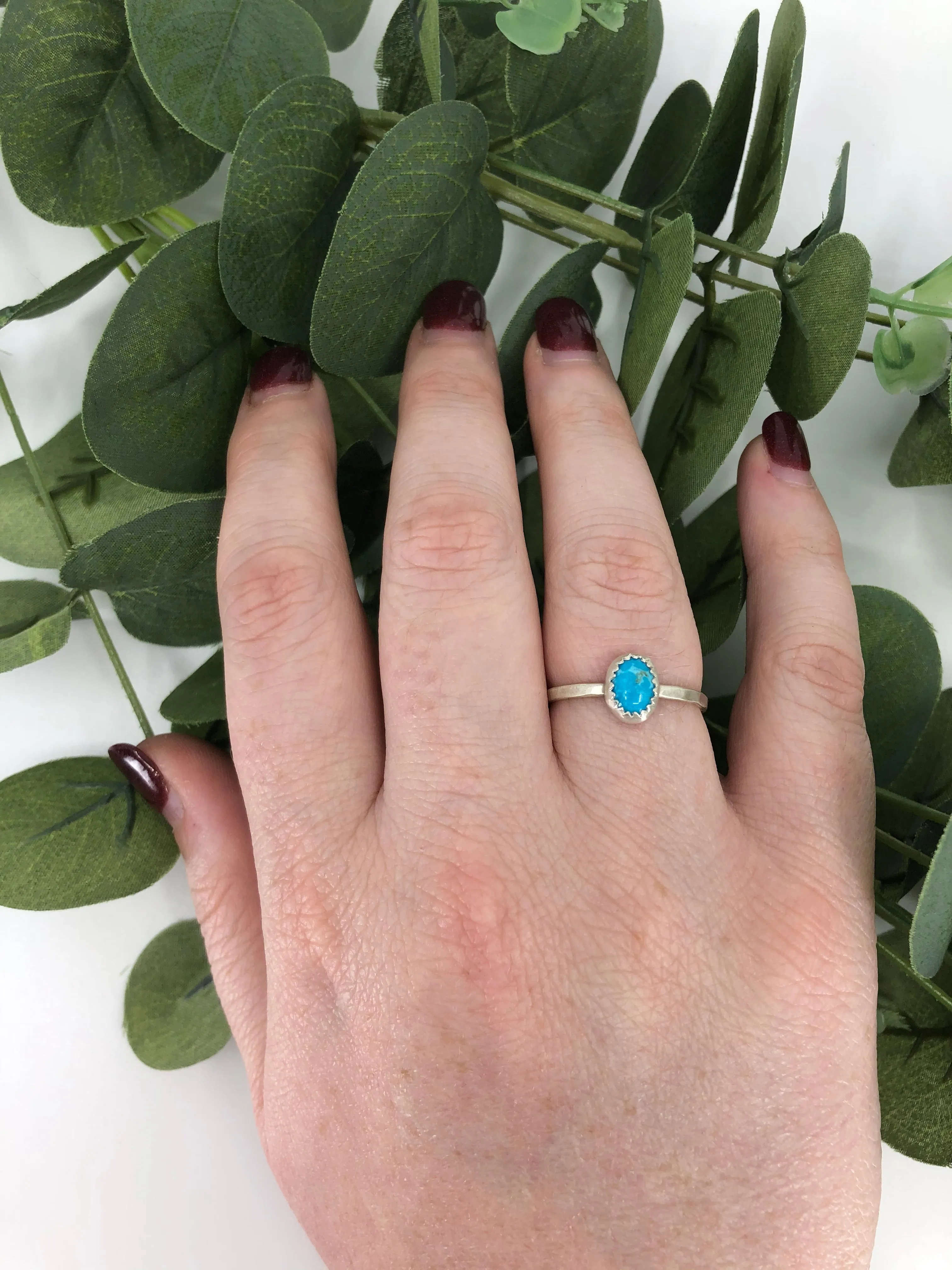 Chinese Turquoise Stacking Ring - Size 9