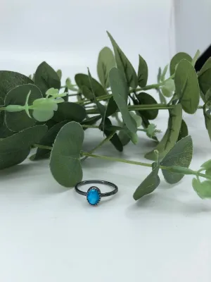 Chinese Turquoise Stacking Ring - Size 9