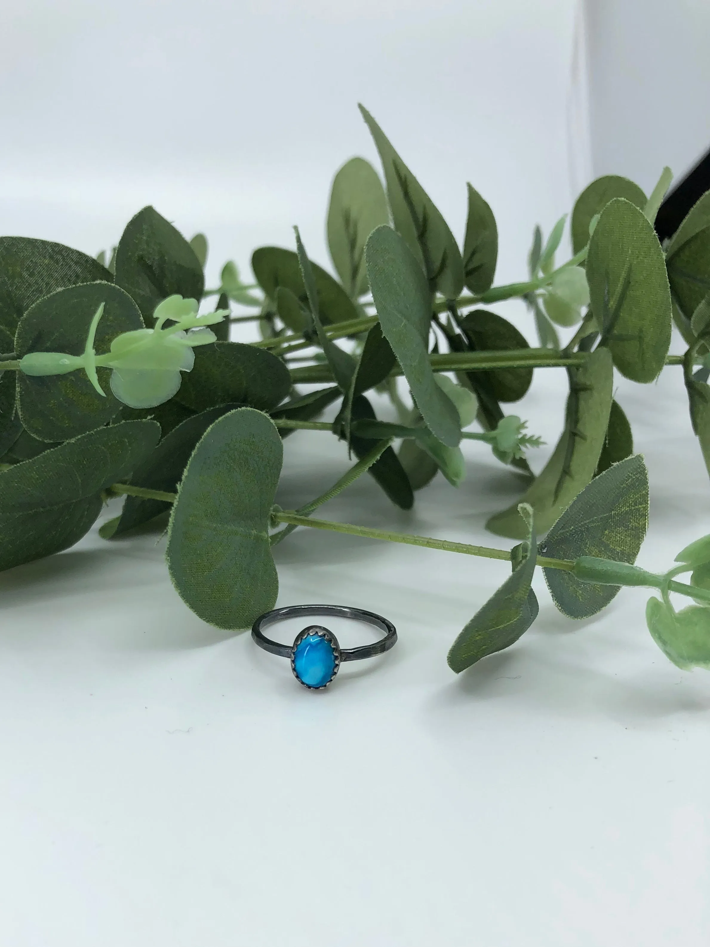 Chinese Turquoise Stacking Ring - Size 9