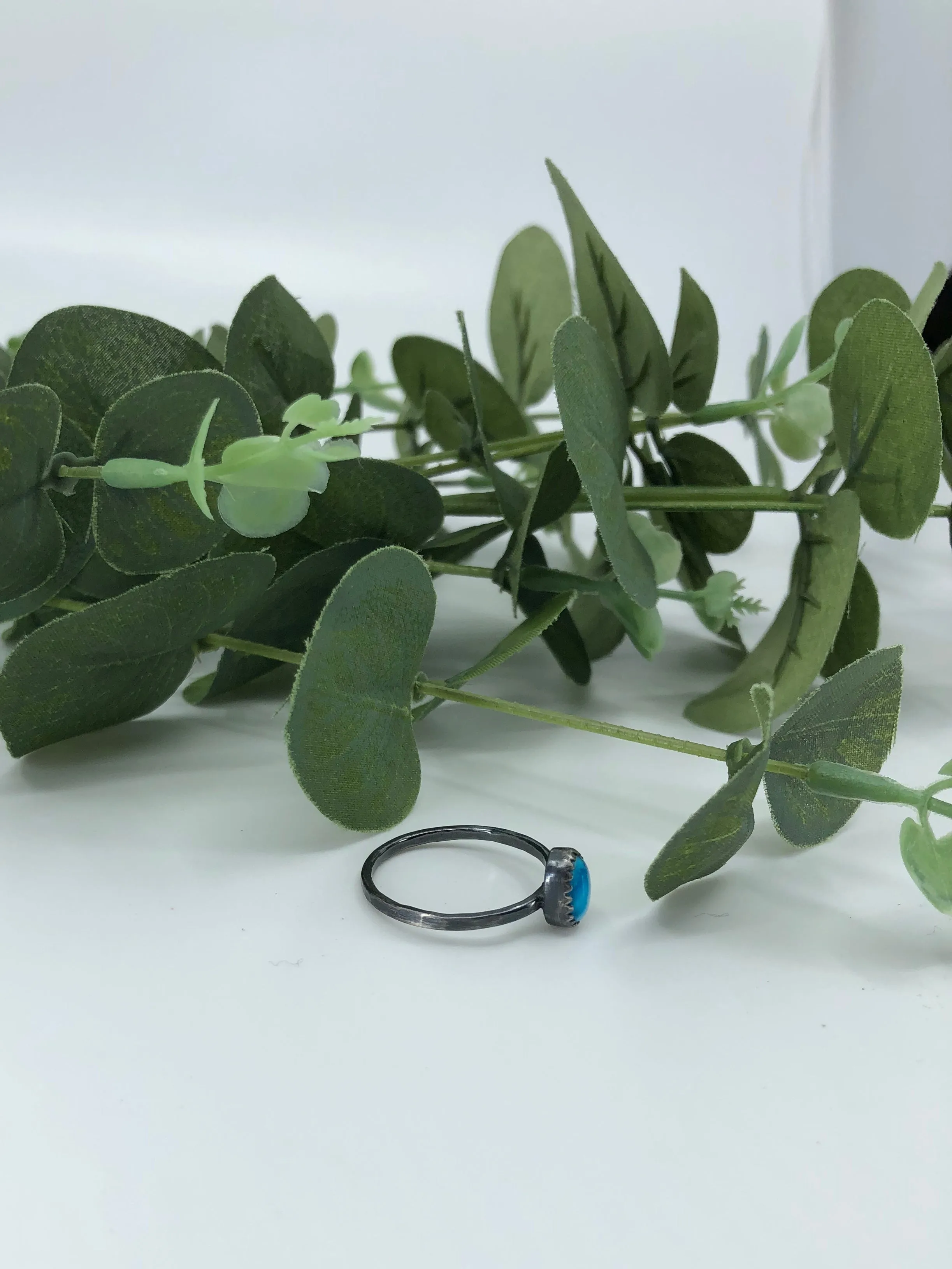 Chinese Turquoise Stacking Ring - Size 9