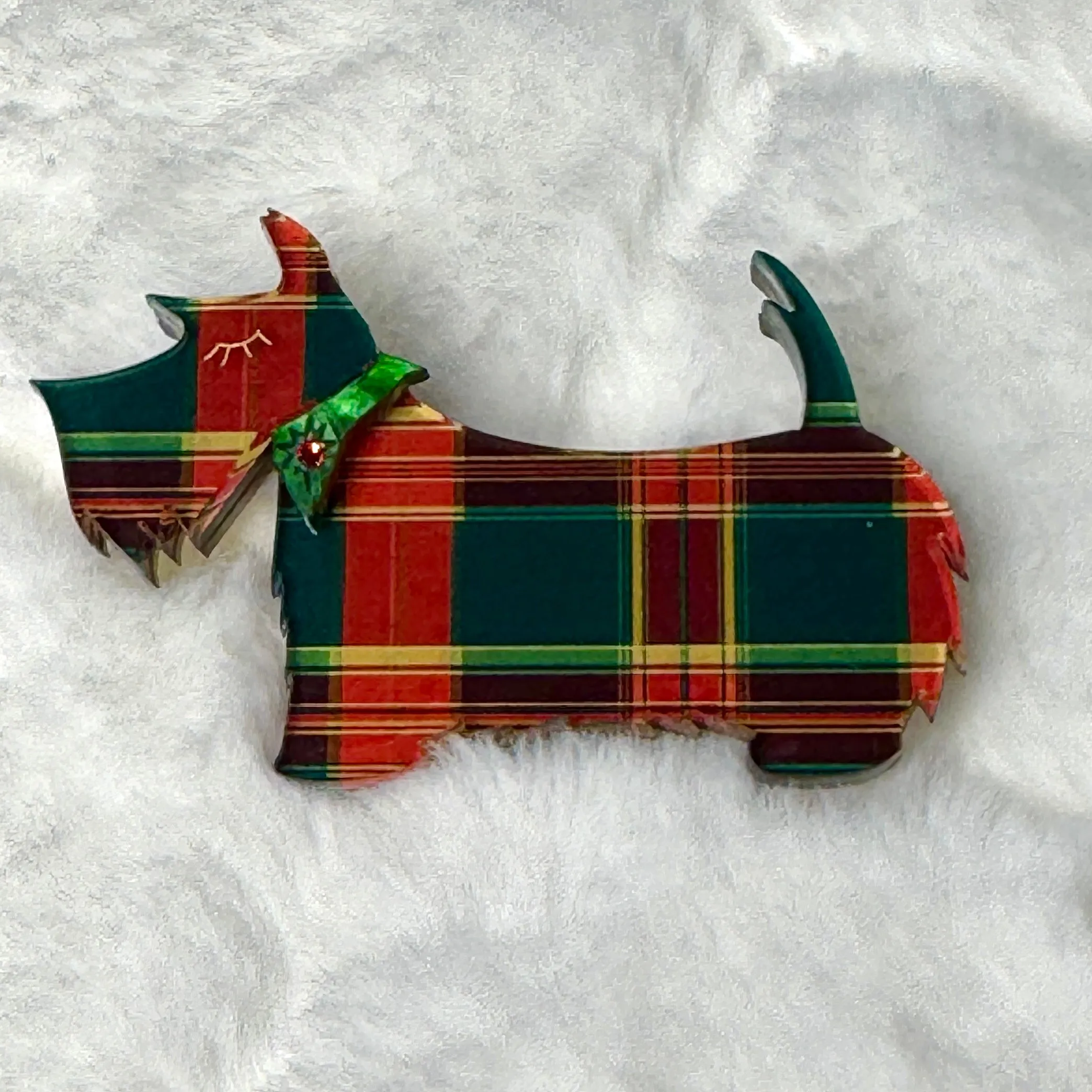 Christmas Scotty 2024 - Brooch - Set of 2