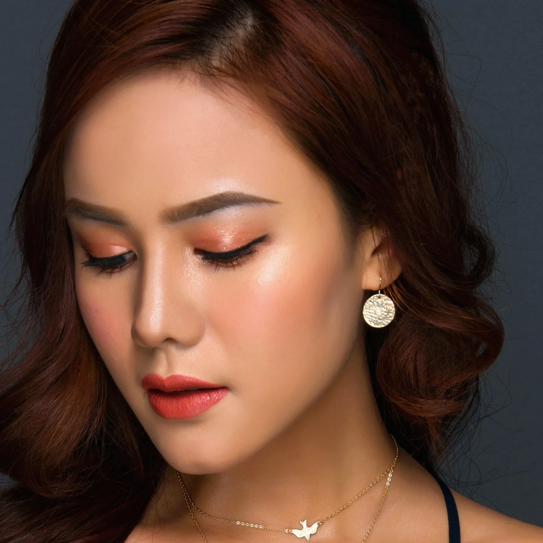 Circle Disc Earrings