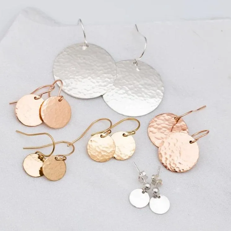 Circle Disc Earrings