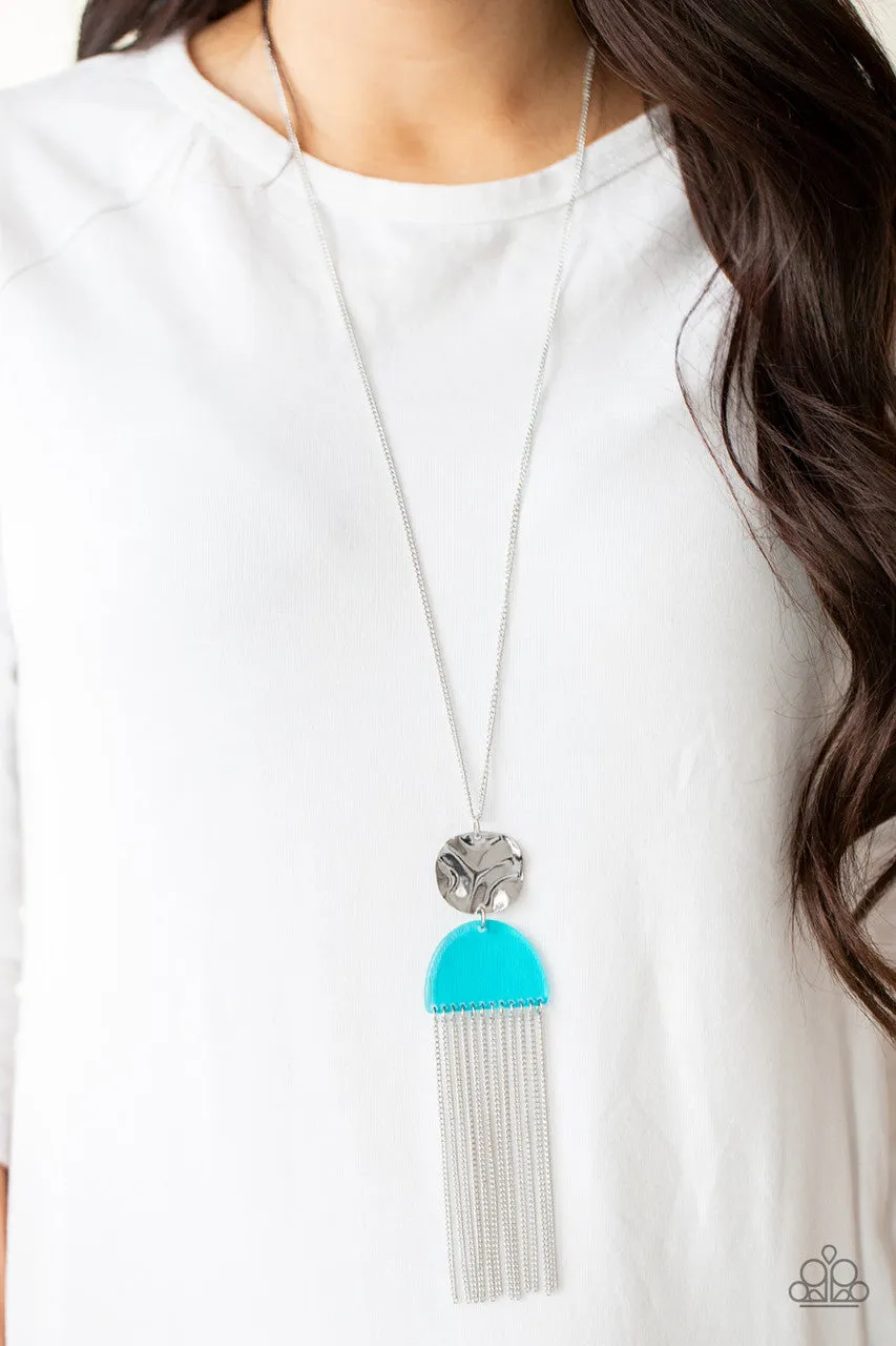 Color Me Neon Blue Paparazzi Necklace