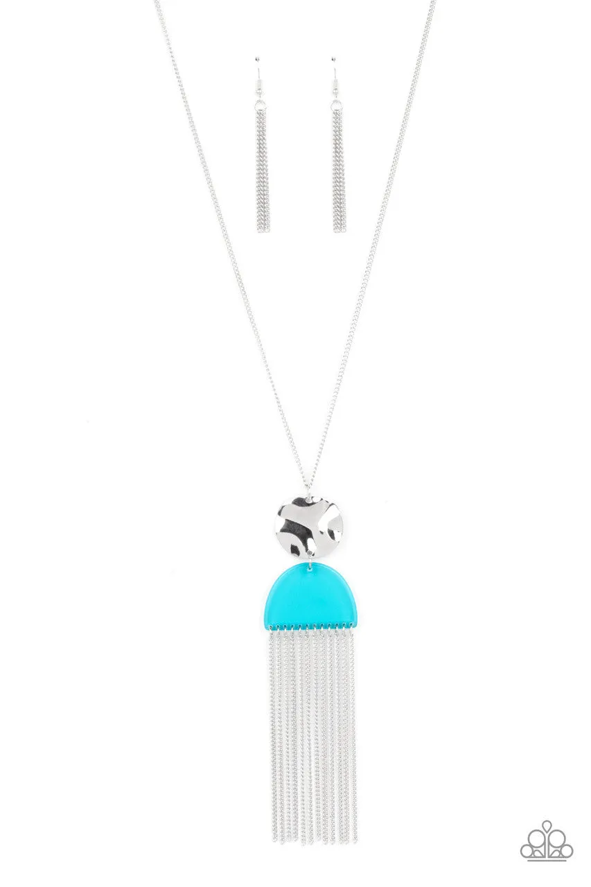 Color Me Neon Blue Paparazzi Necklace