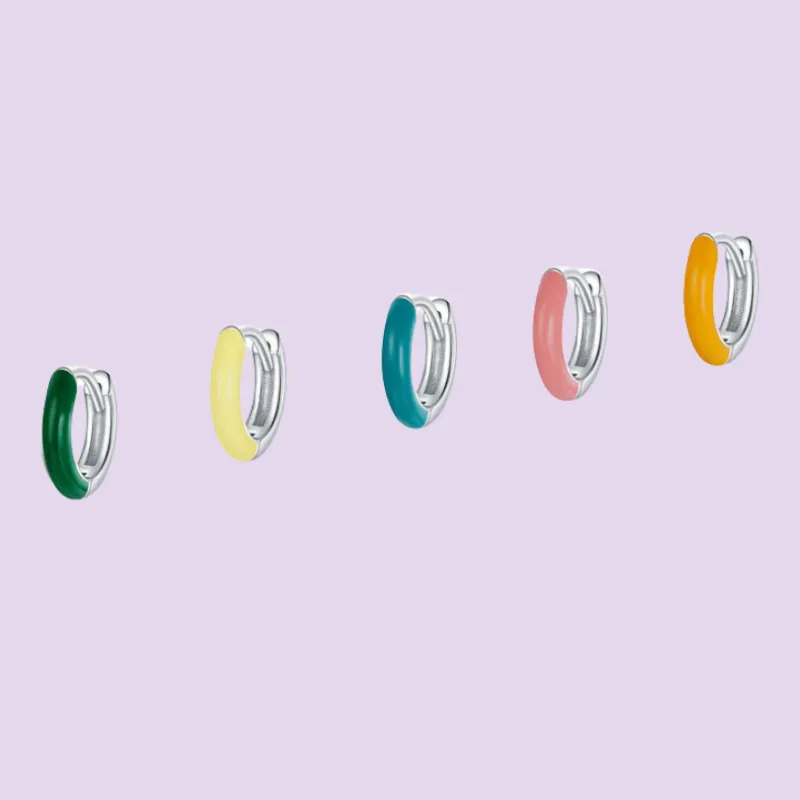 Coloured Huggie Earring