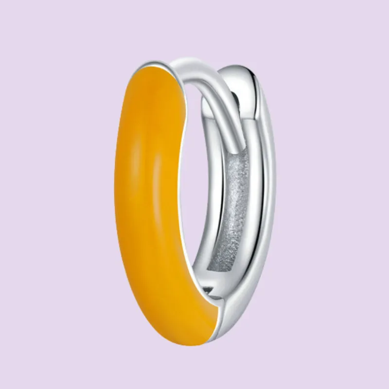 Coloured Huggie Earring
