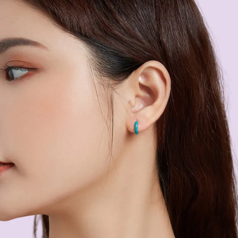 Coloured Huggie Earring