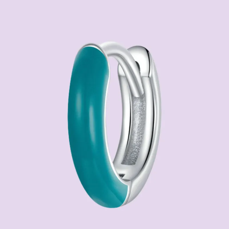 Coloured Huggie Earring
