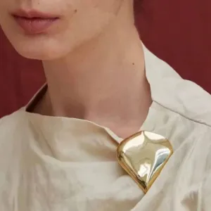 Concave Convex Water Droplet Brooch