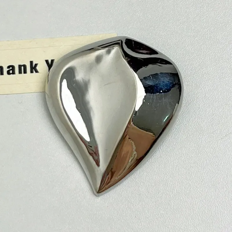 Concave Convex Water Droplet Brooch