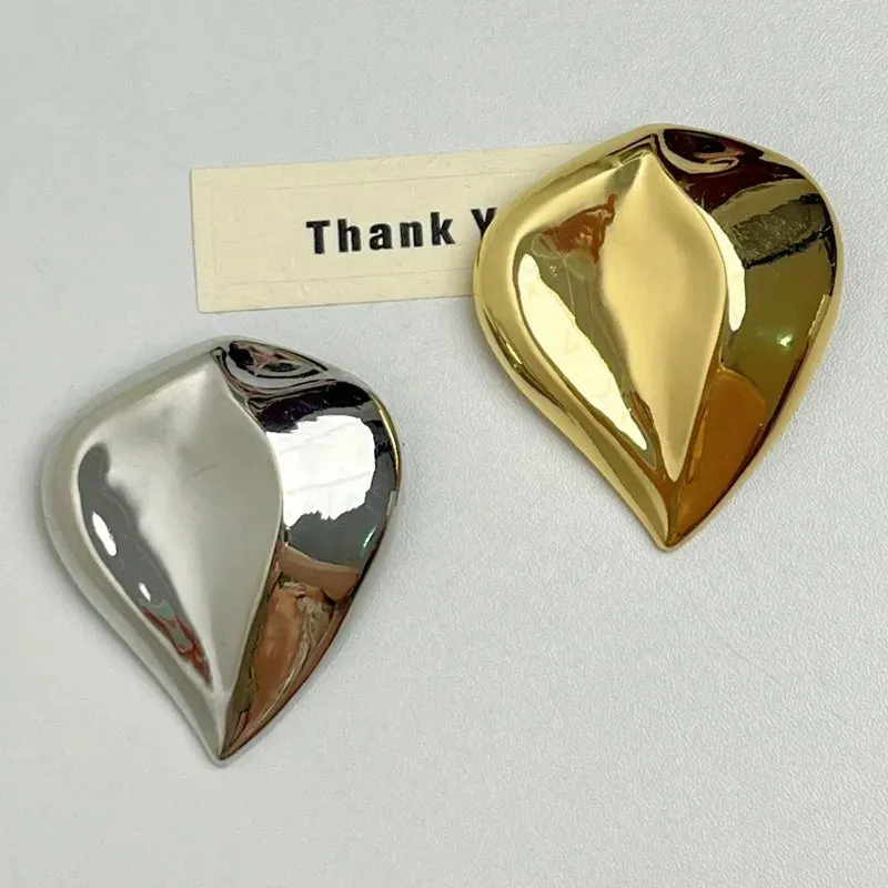 Concave Convex Water Droplet Brooch