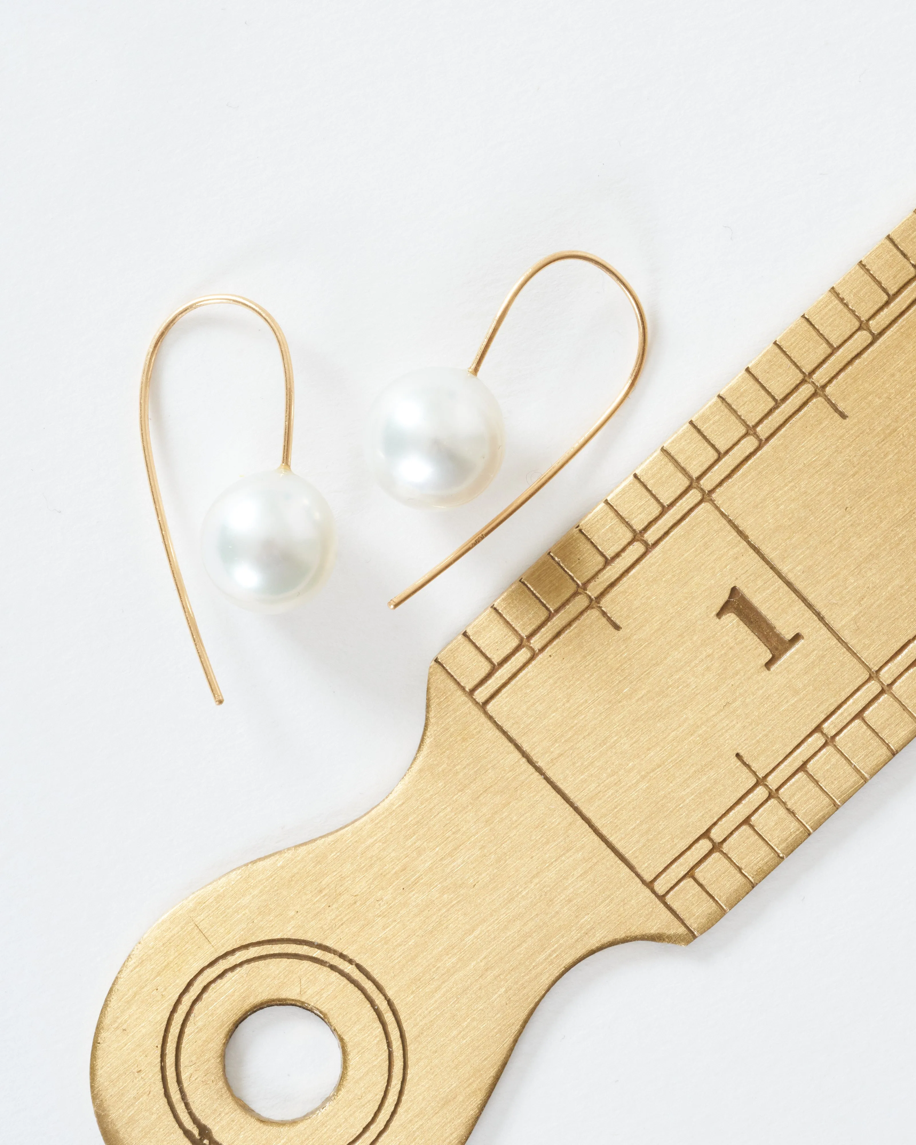 cream south sea pearl earrings
