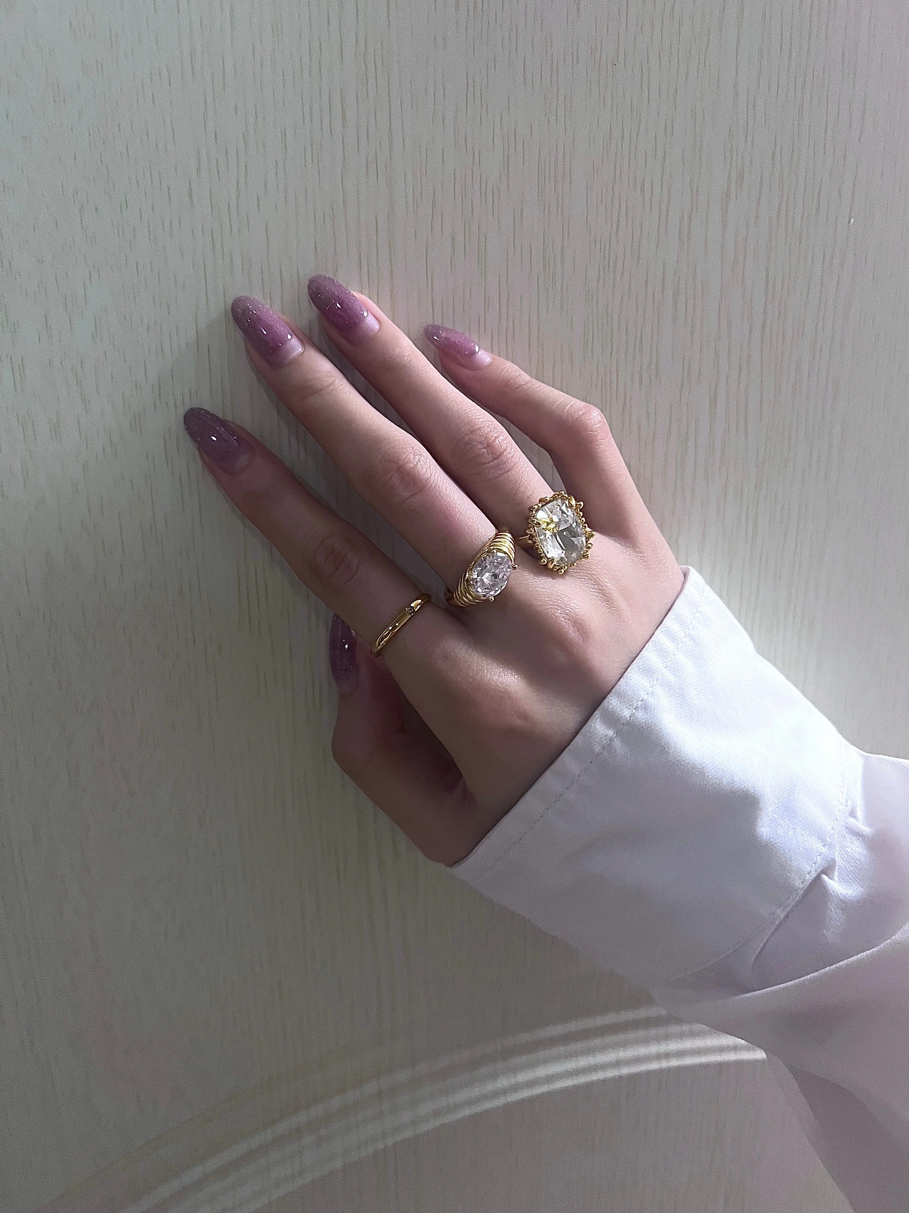 Croissant Gemstone Ring
