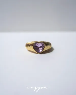 Croissant Gemstone Ring