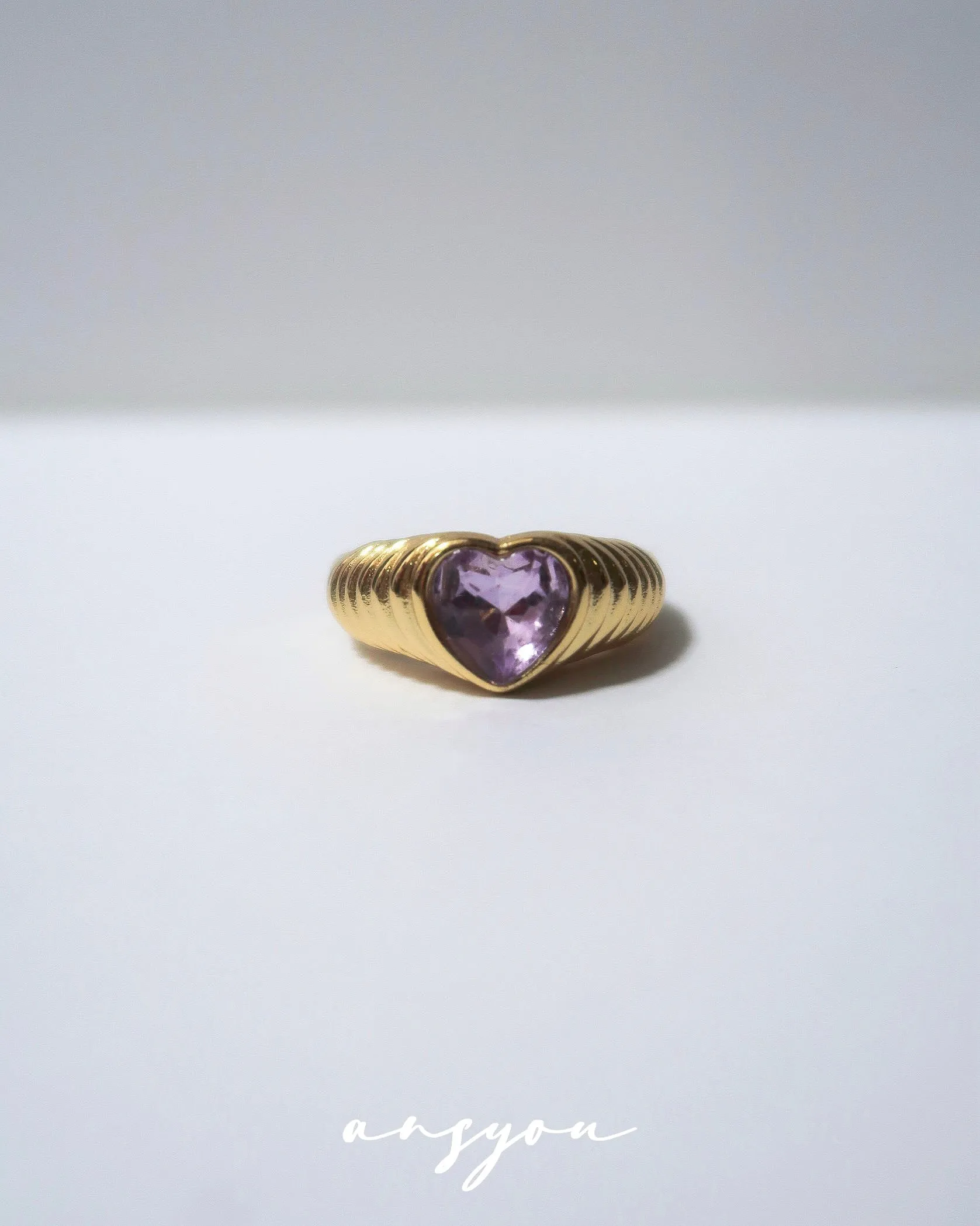 Croissant Gemstone Ring