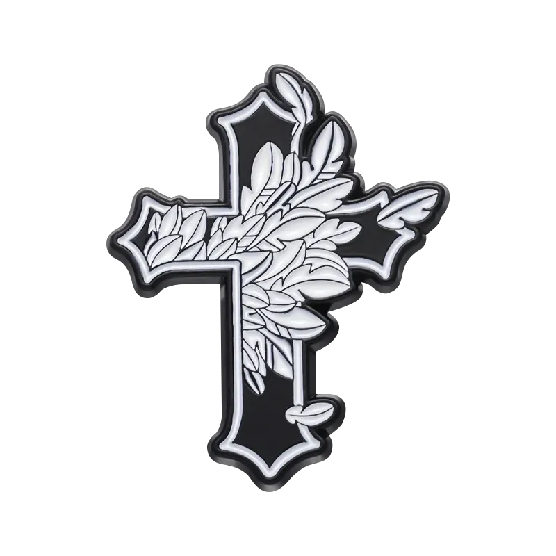 Crown Of Thorns Enamel Pin Custom Jesus Cross Religious Belief Brooches Lapel Badges Christianity Easter Jewelry Gift For Friend