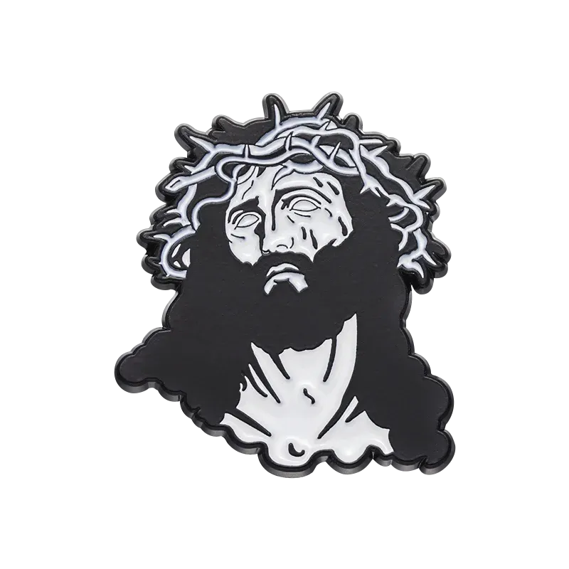 Crown Of Thorns Enamel Pin Custom Jesus Cross Religious Belief Brooches Lapel Badges Christianity Easter Jewelry Gift For Friend