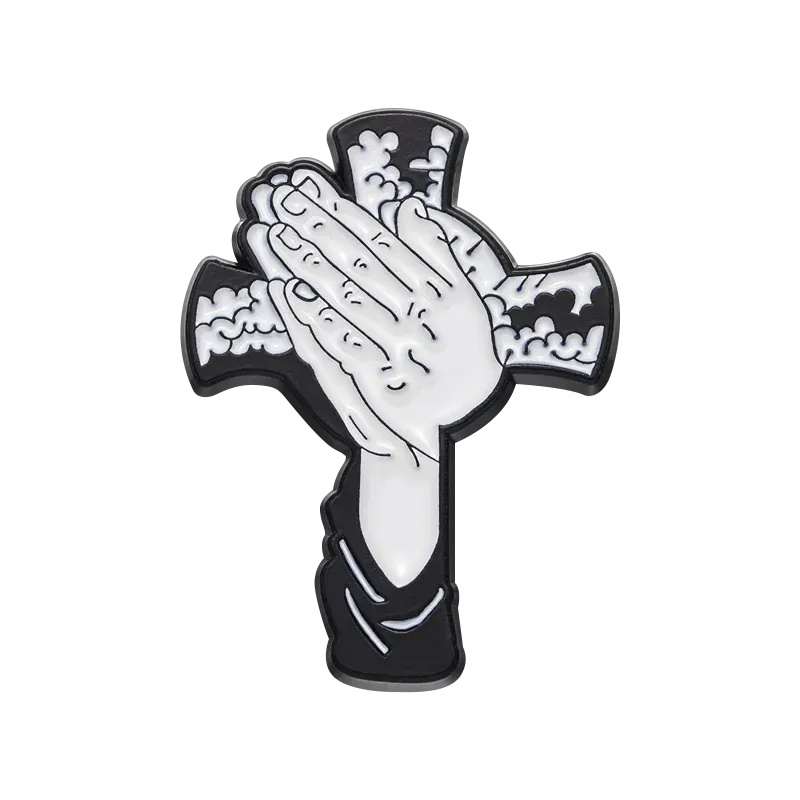 Crown Of Thorns Enamel Pin Custom Jesus Cross Religious Belief Brooches Lapel Badges Christianity Easter Jewelry Gift For Friend