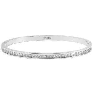 CRYSTAL BANGLE THIN SILVER