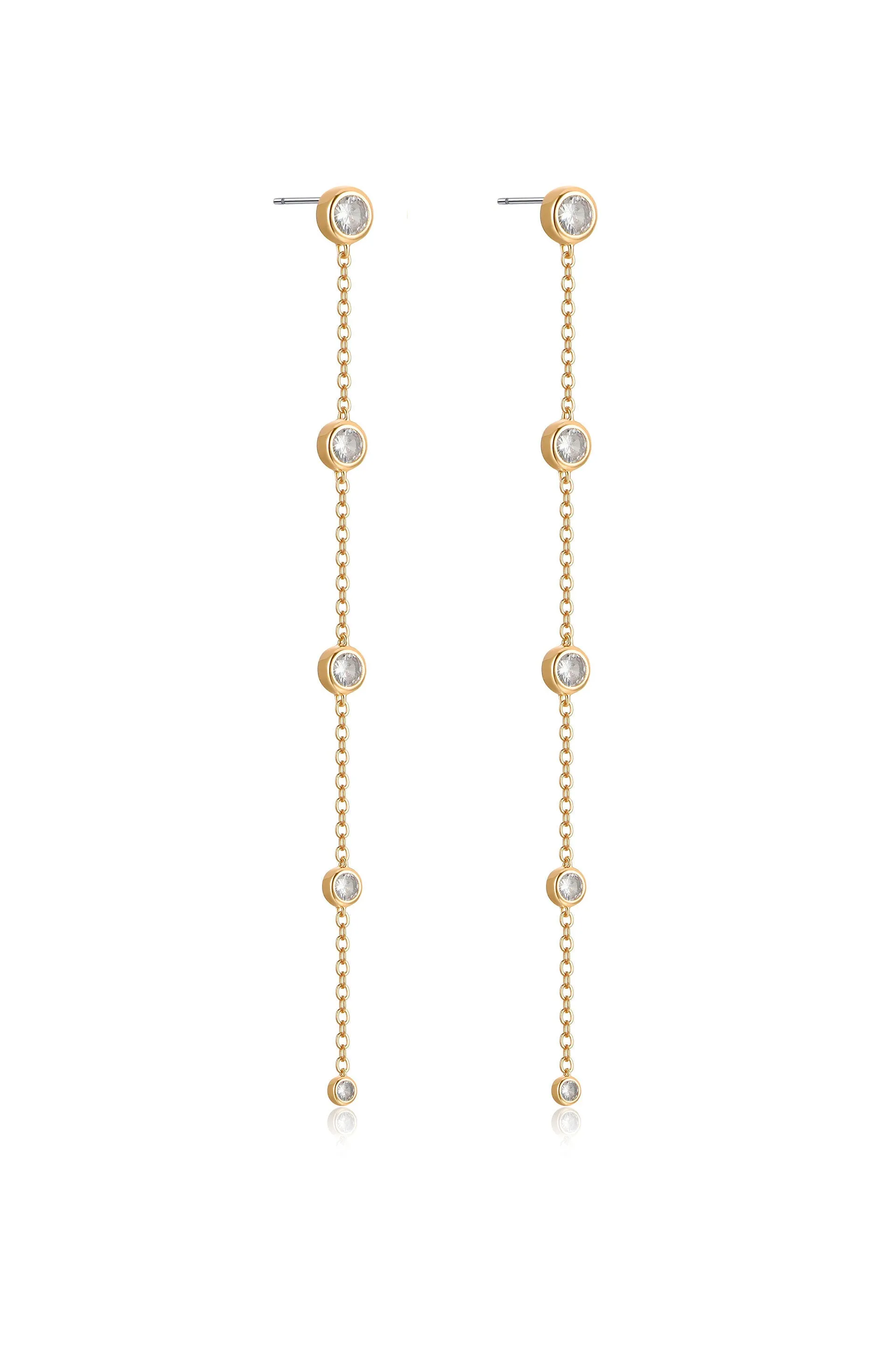 Crystal Dots Drop Earrings