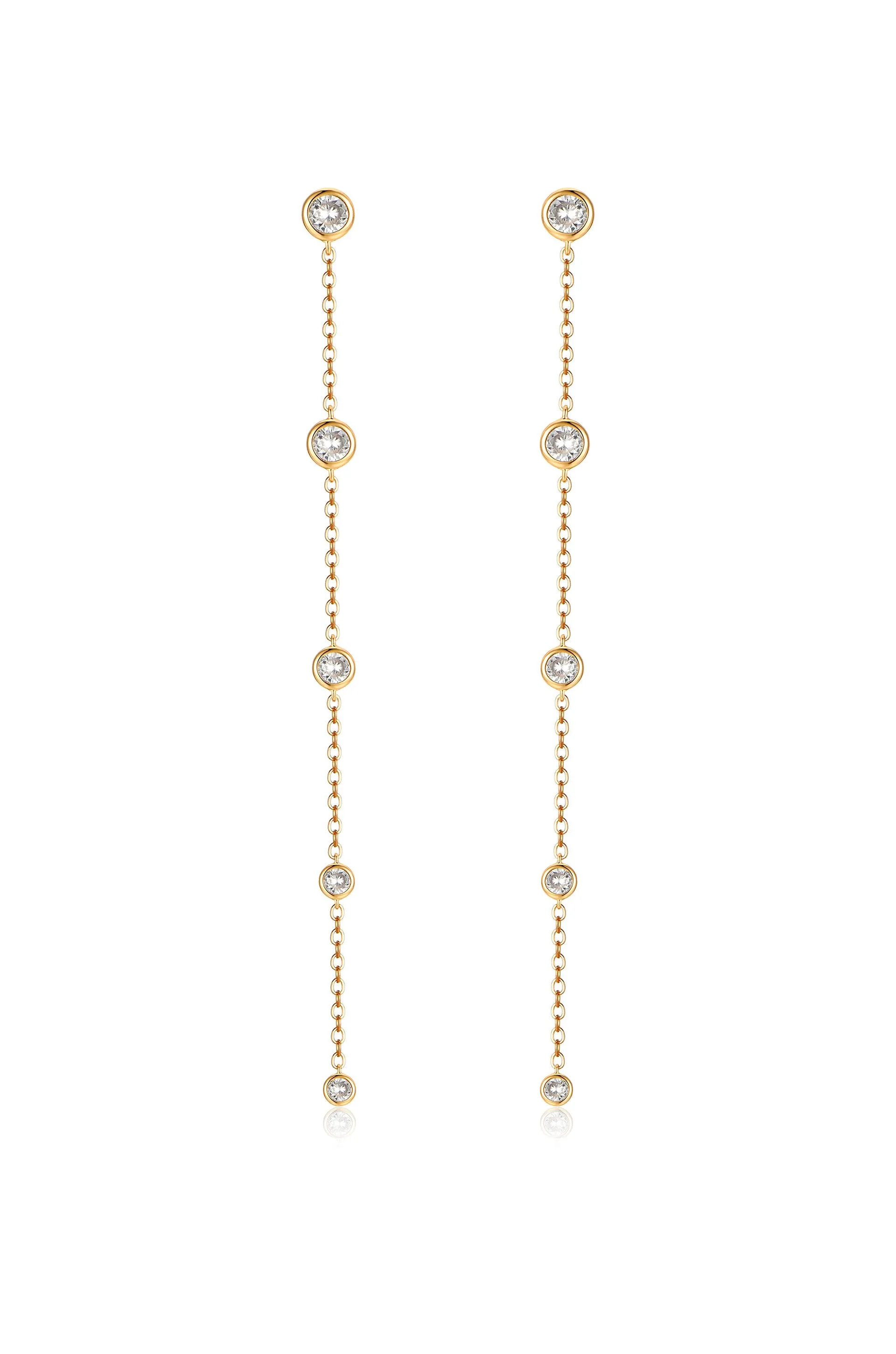 Crystal Dots Drop Earrings