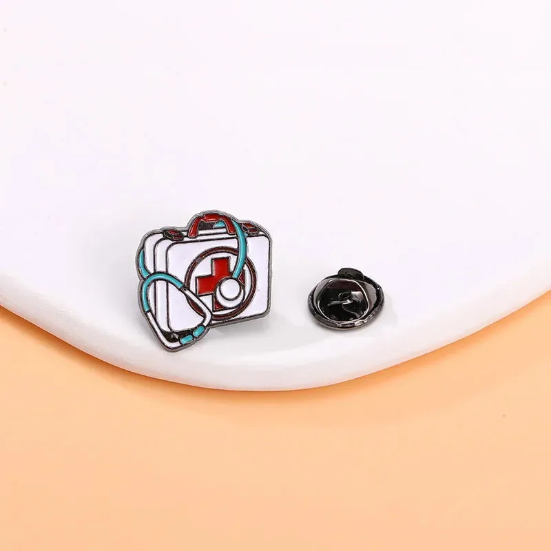 Cute Cartoon Medical Items Collection Enamel Brooch Creative