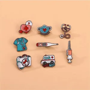 Cute Cartoon Medical Items Collection Enamel Brooch Creative