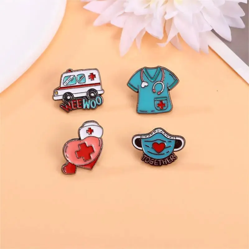 Cute Cartoon Medical Items Collection Enamel Brooch Creative