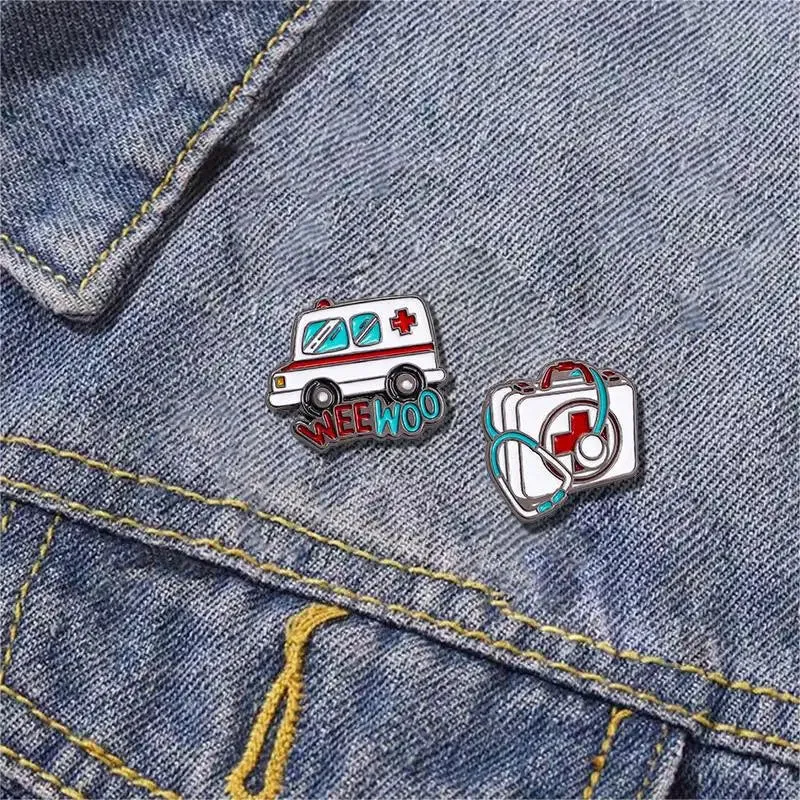 Cute Cartoon Medical Items Collection Enamel Brooch Creative