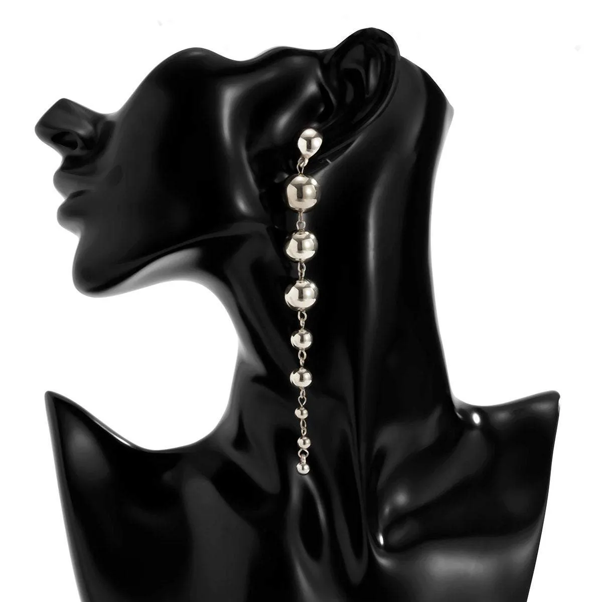 Dangling Steel Ball Chain Earrings