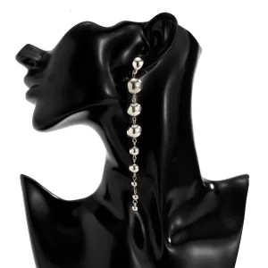 Dangling Steel Ball Chain Earrings