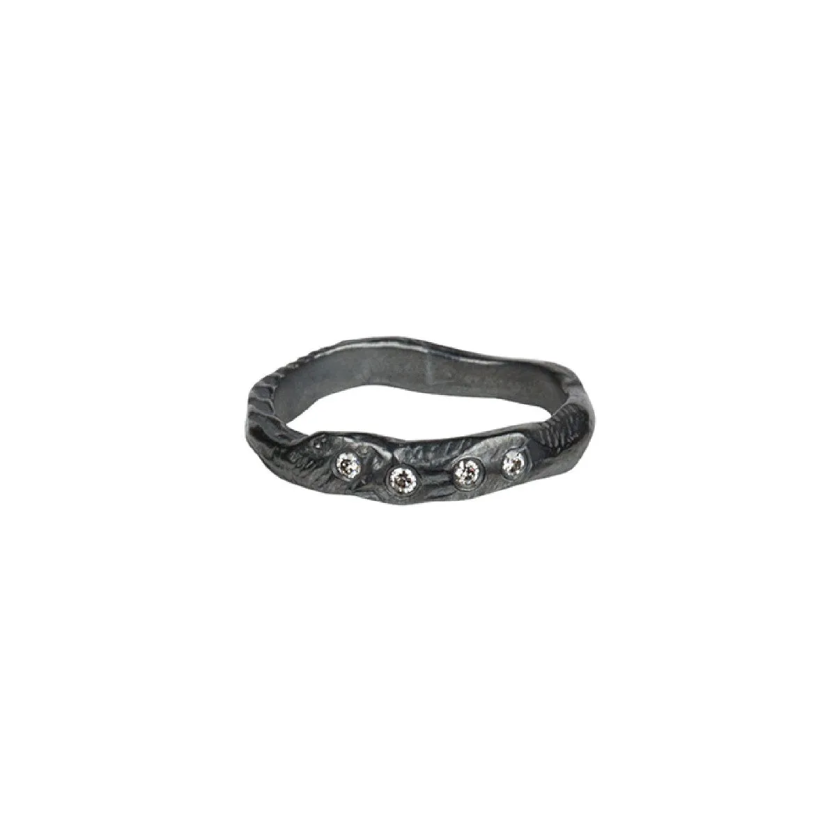 Deep Mystic Ring with Diamonds