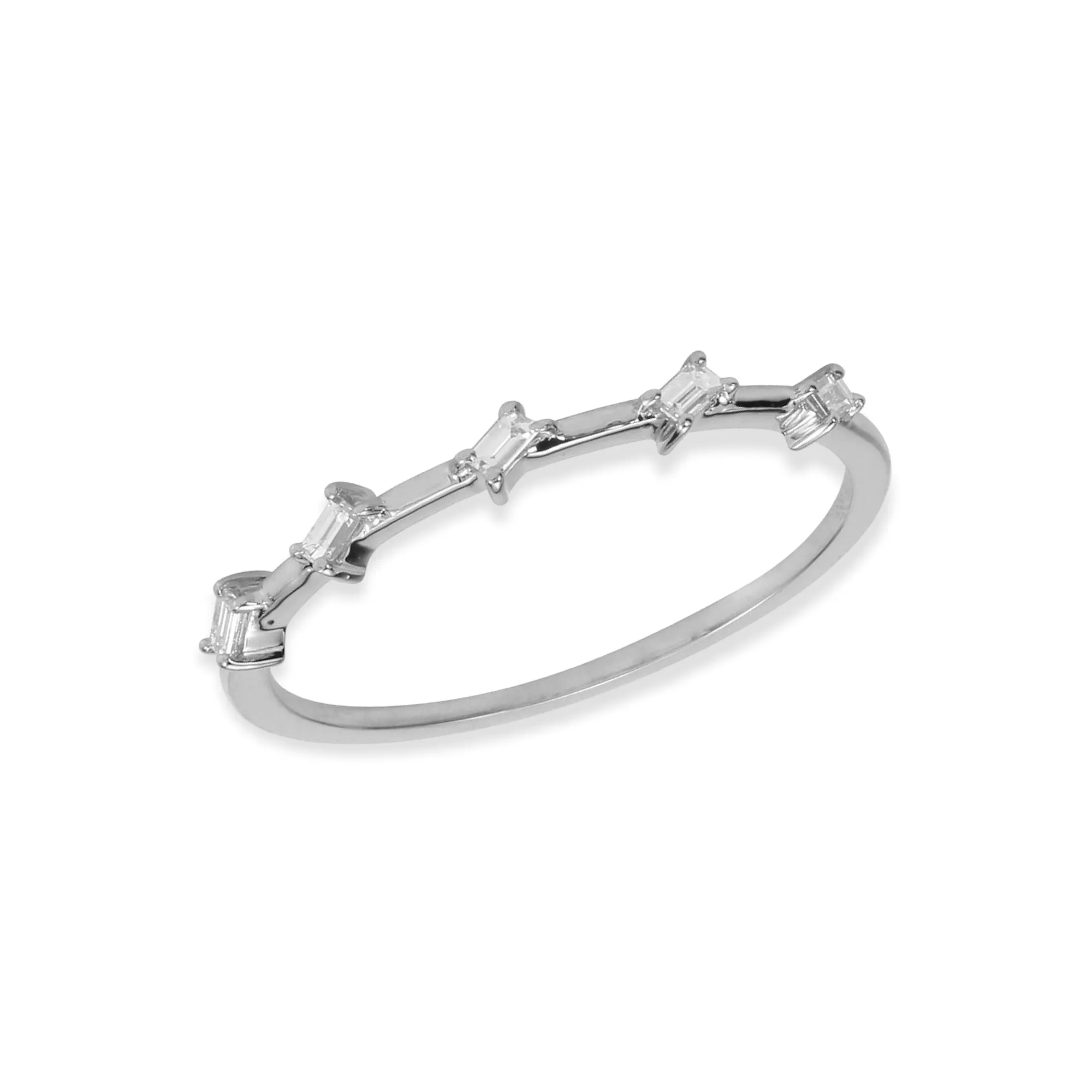 Diamond Baguette Whisper Stacking Ring