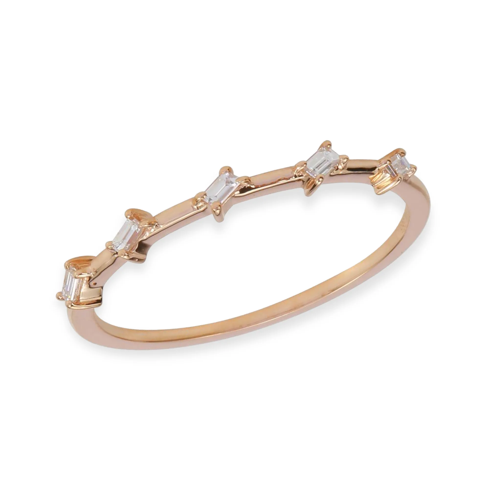 Diamond Baguette Whisper Stacking Ring