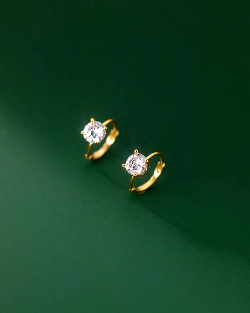 Diamond Charm Ear Cuffs and Huggie Earrings