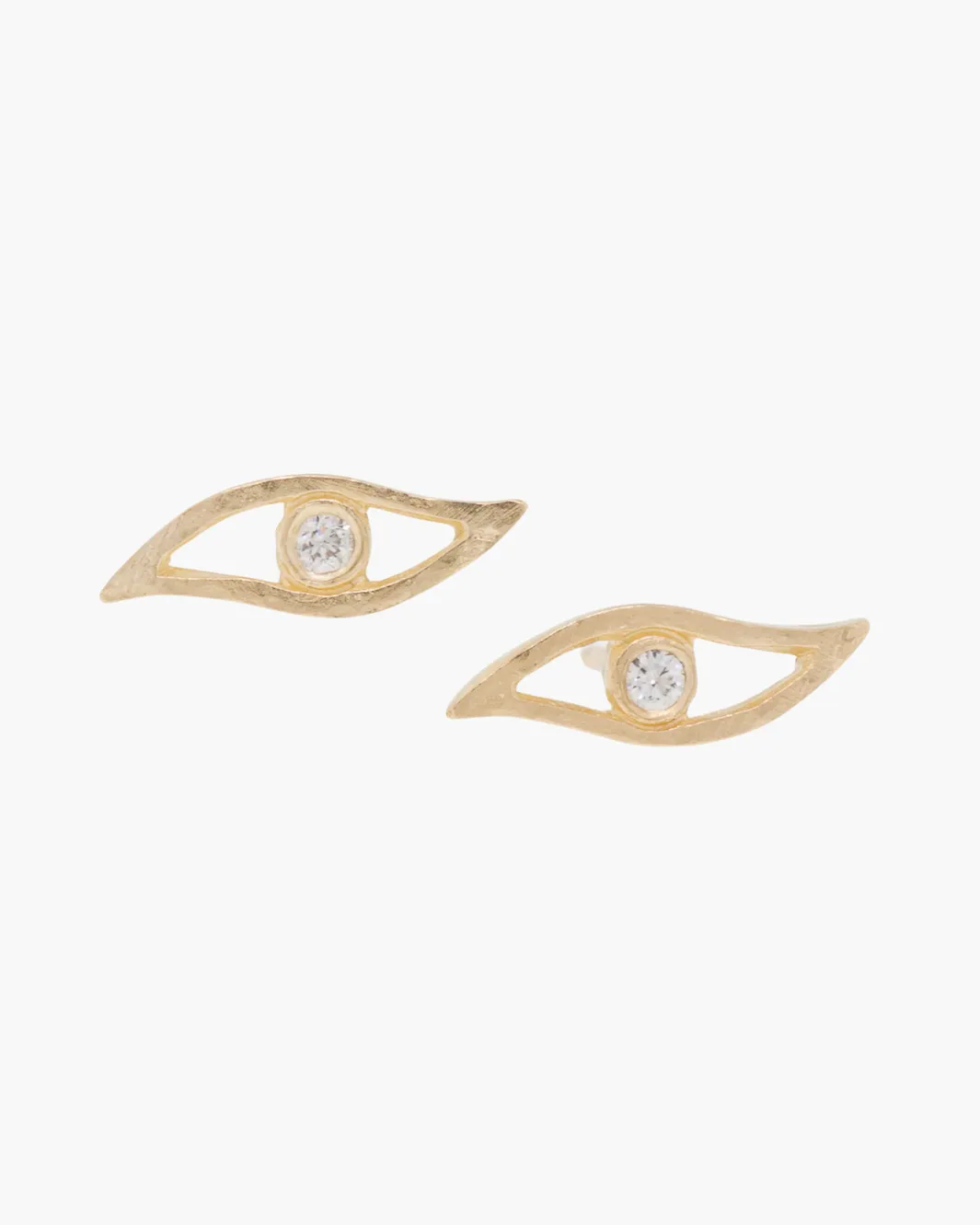 DIAMOND EVIL EYE EARRING