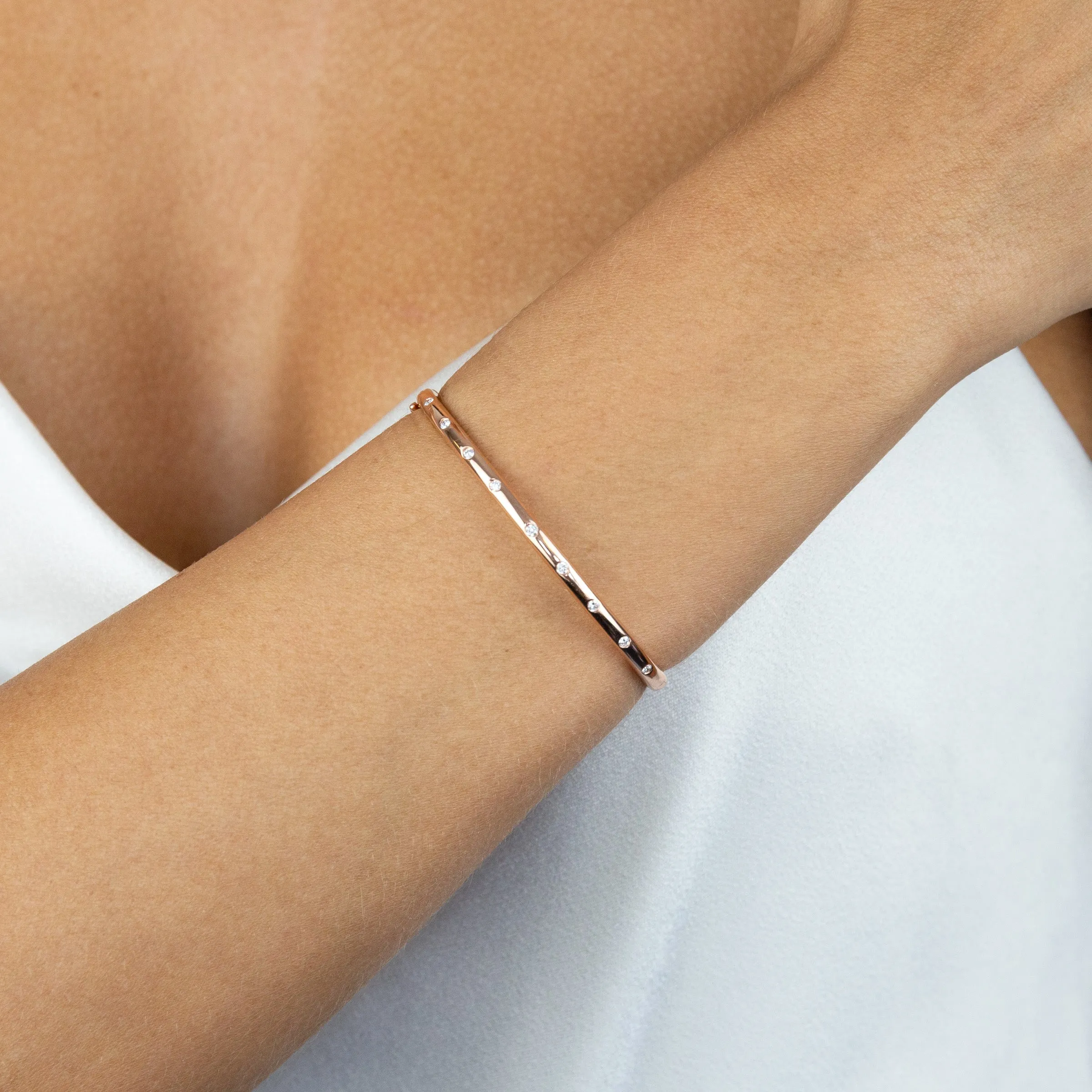 Diamond Multi Stone Bangle 14K