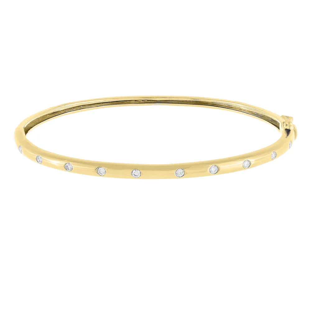 Diamond Multi Stone Bangle 14K