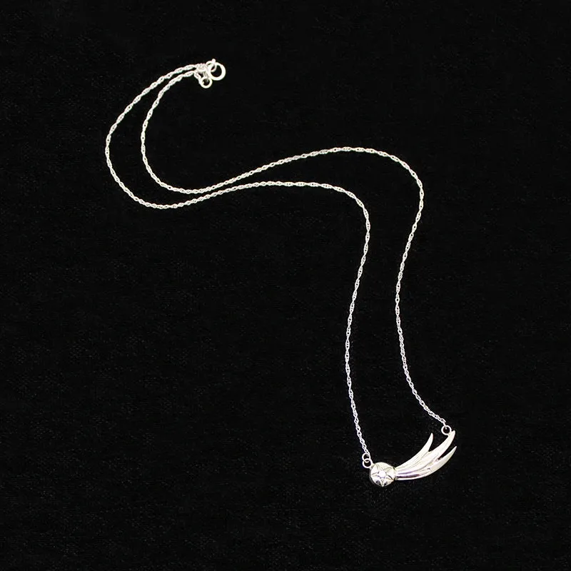Diamond Set Comet Necklace in White Gold by 720