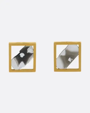 Diamond Slice Band Earrings
