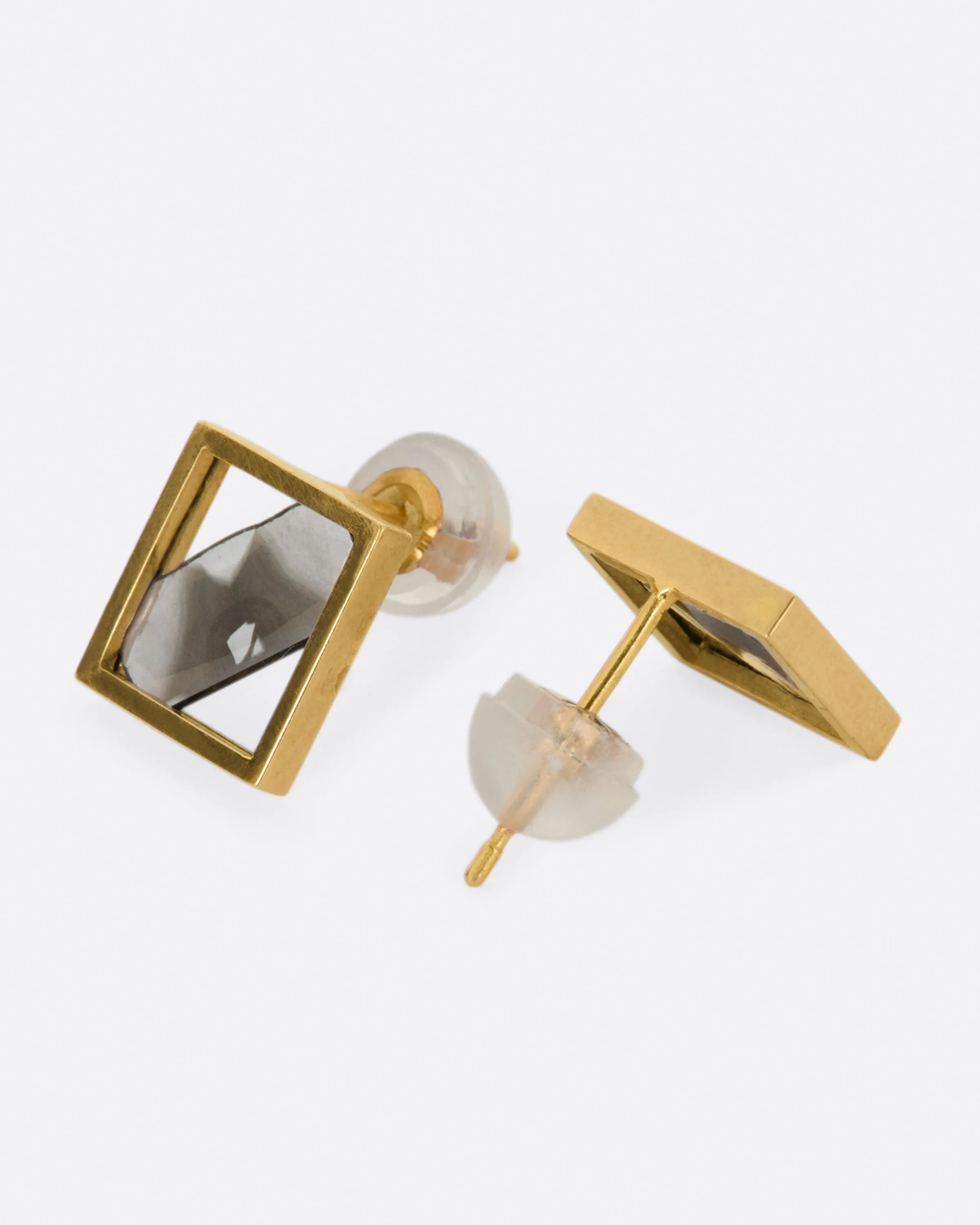 Diamond Slice Band Earrings